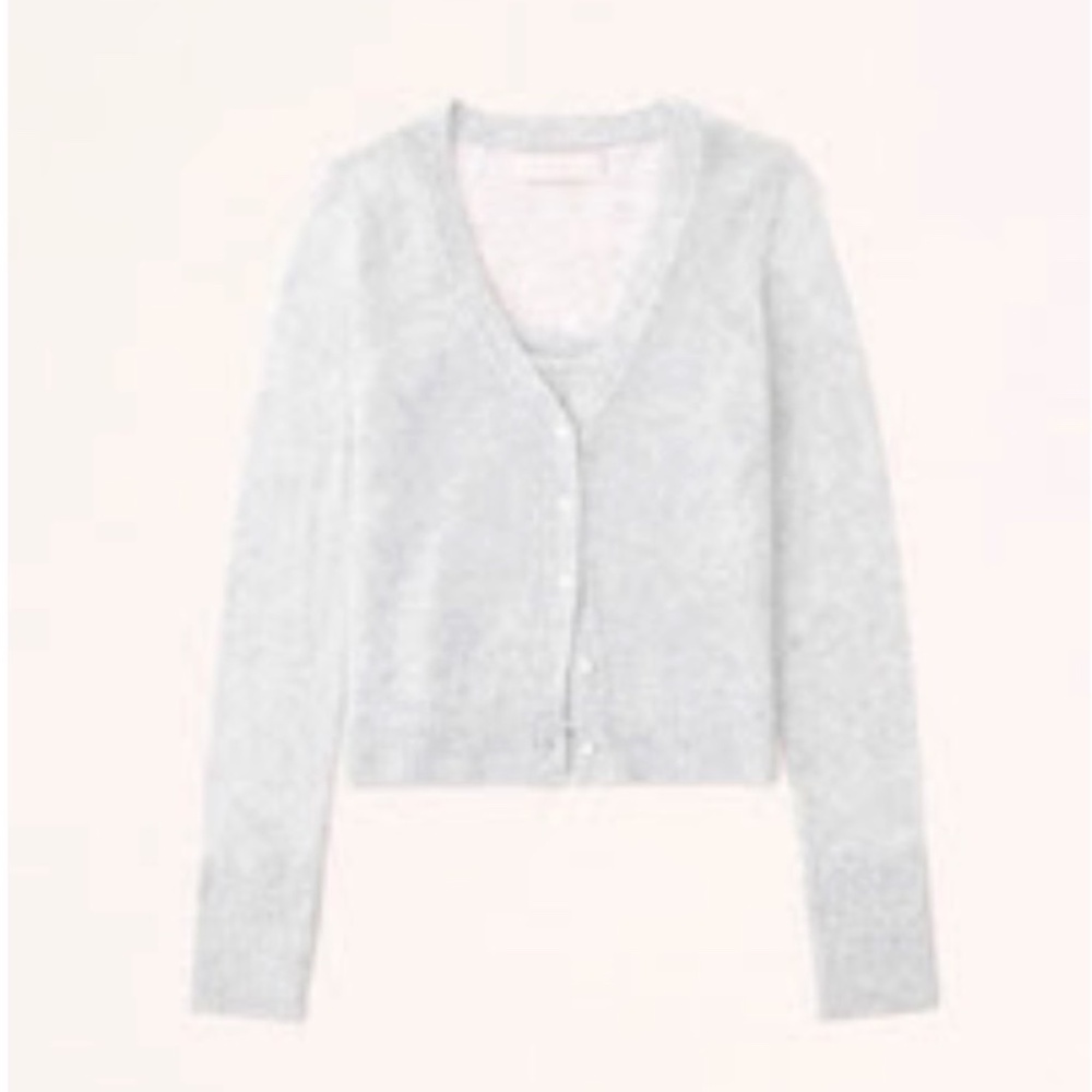 Merino Wool-Blend Tank and Cardigan Set - Small